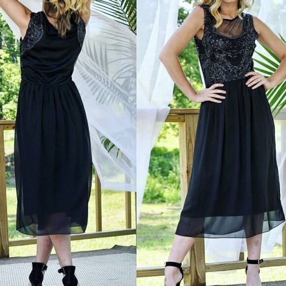 Beaded  Midi Dress - Picture 3 of 14